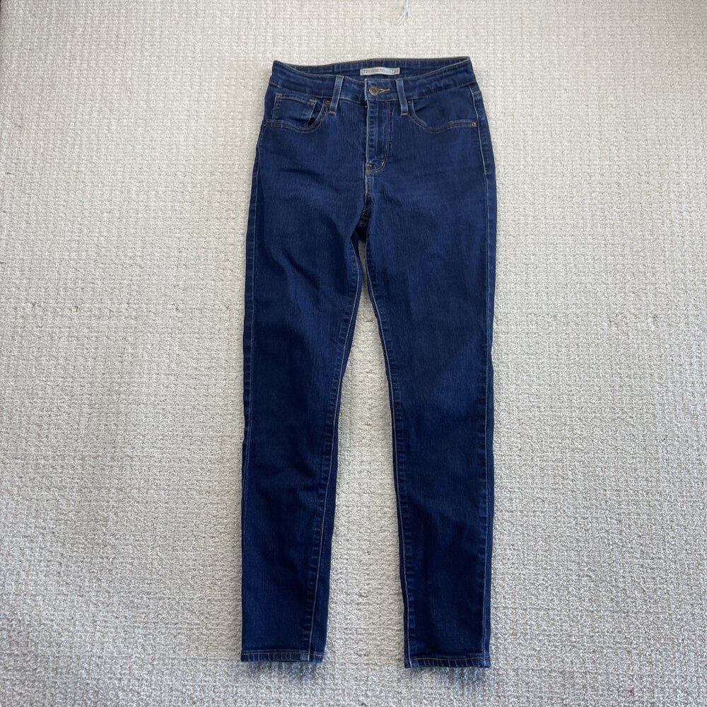 Levi’s 721 High Rise Skinny Jeans Denim Dark Blue Women’s Size 25 Retro Casual